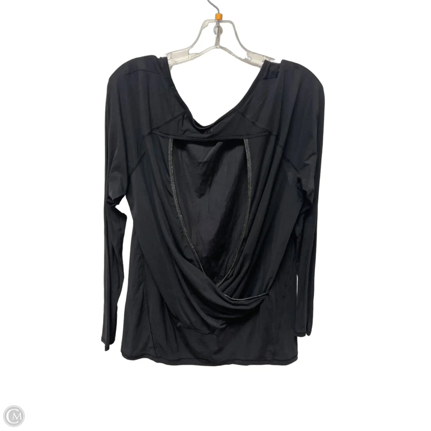 Athletic Top Long Sleeve Crewneck By Lululemon In Black, Size: M