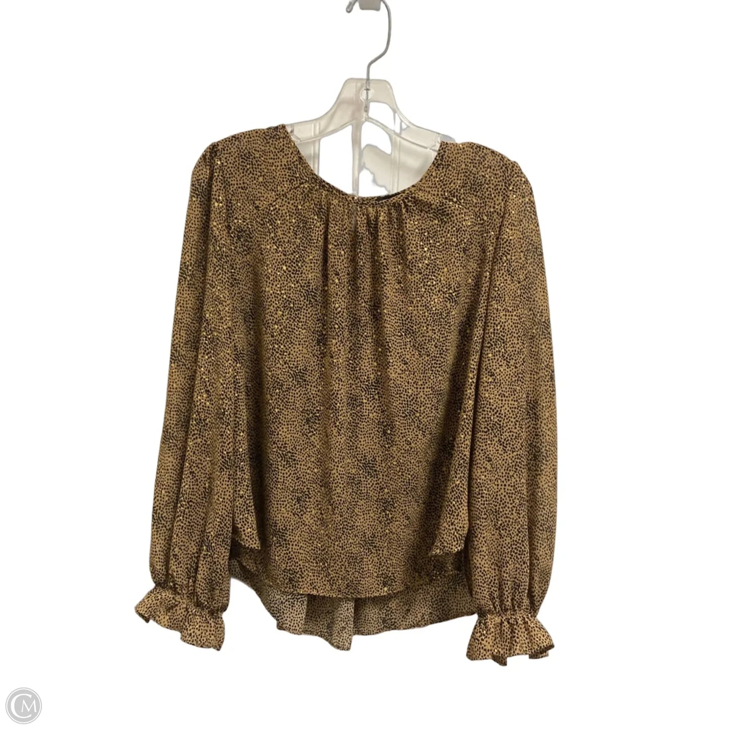 Top Long Sleeve By Sincerely Jules In Tan, Size: L
