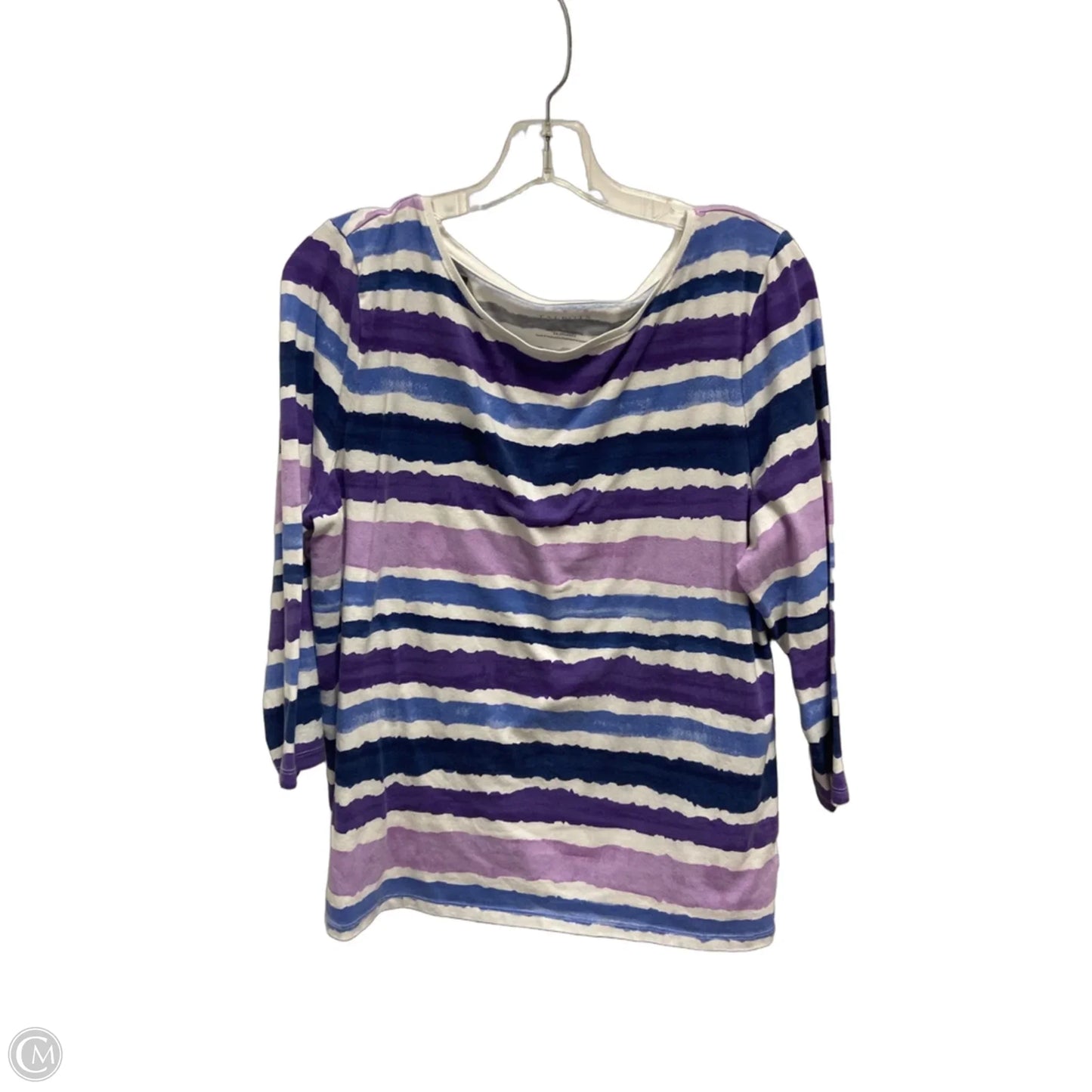 Top Long Sleeve By Talbots In Striped Pattern, Size: Xl