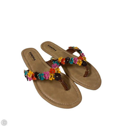 Sandals Flats By Sonoma In Floral Print, Size: 8