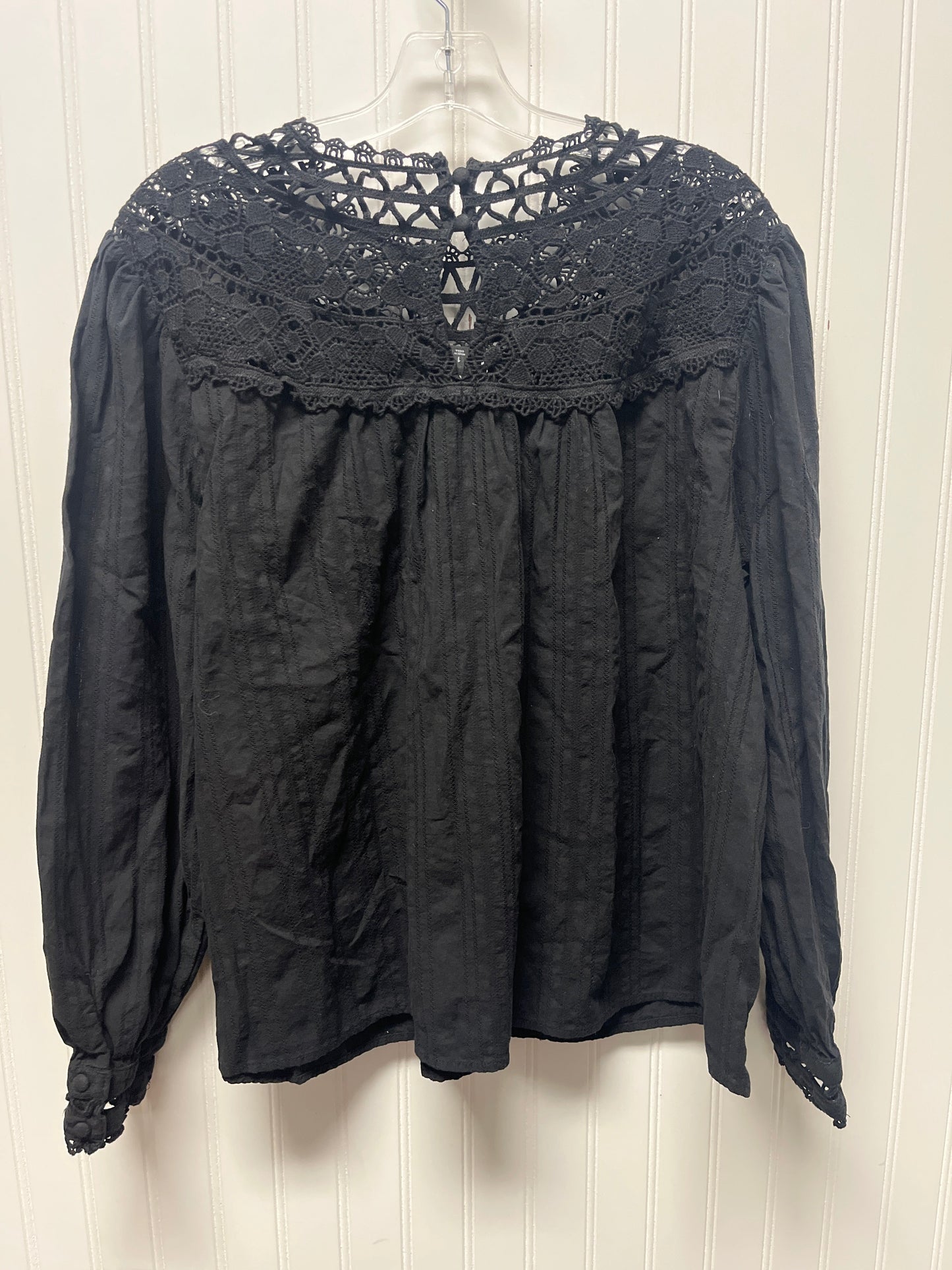 Top Long Sleeve By Torrid In Black, Size: 1x