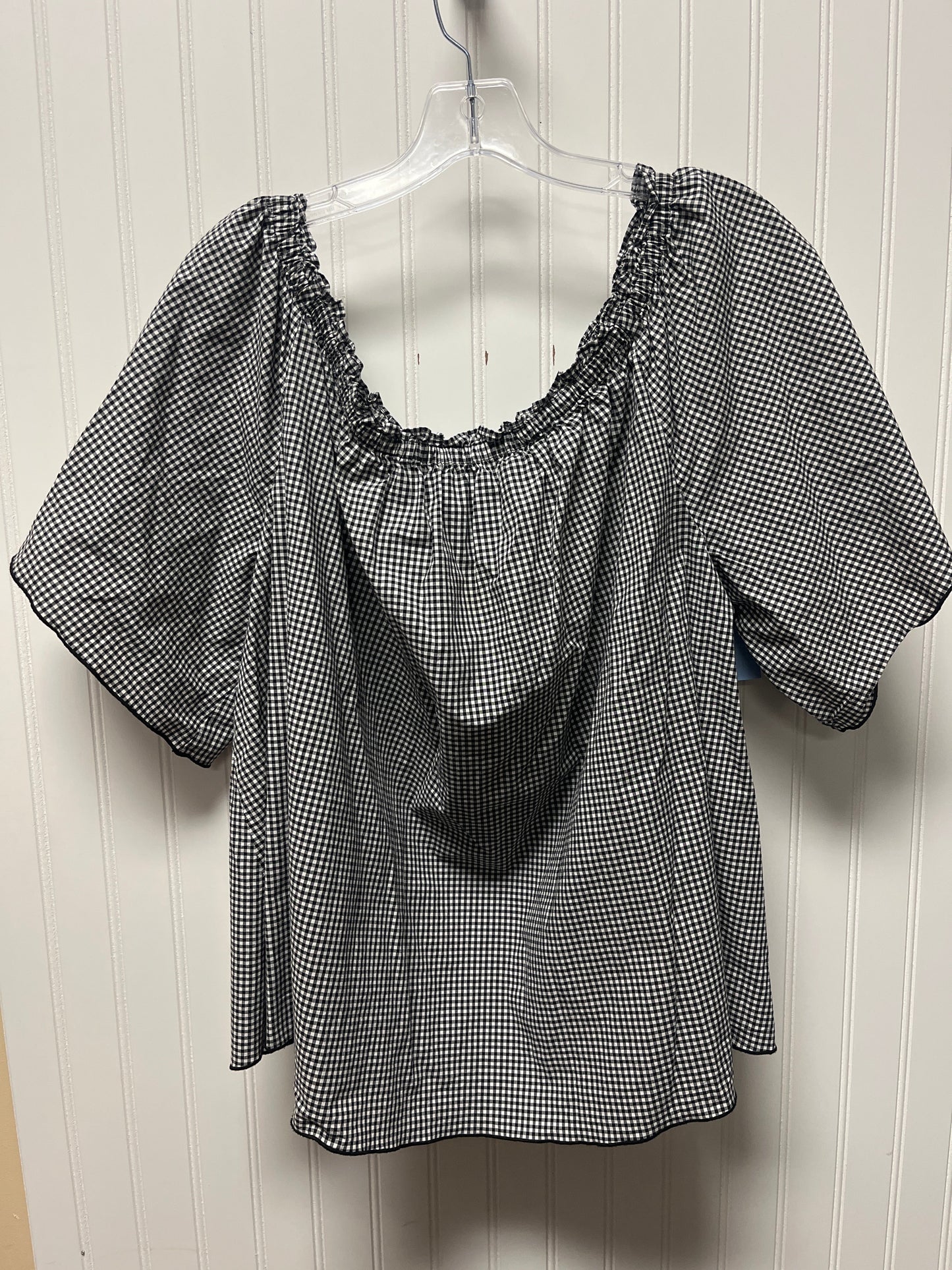 Top Short Sleeve By Lane Bryant In Black & White, Size: 3x