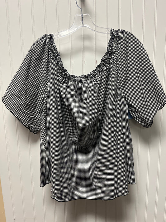 Top Short Sleeve By Lane Bryant In Black & White, Size: 3x