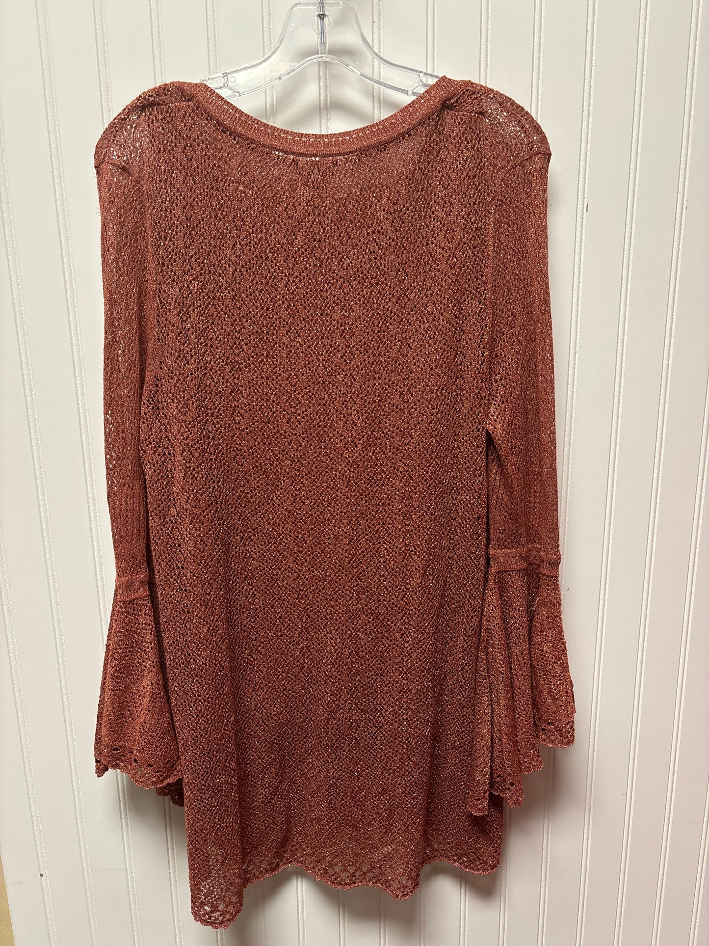 Top Long Sleeve By Chicos In Rose Gold