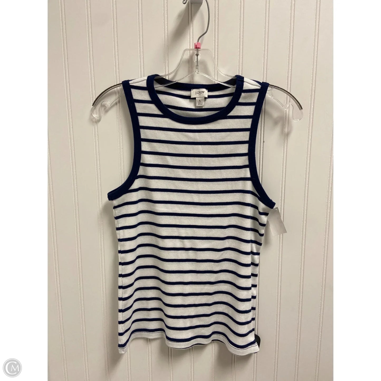 Top Sleeveless By J. Crew In Striped Pattern, Size: L