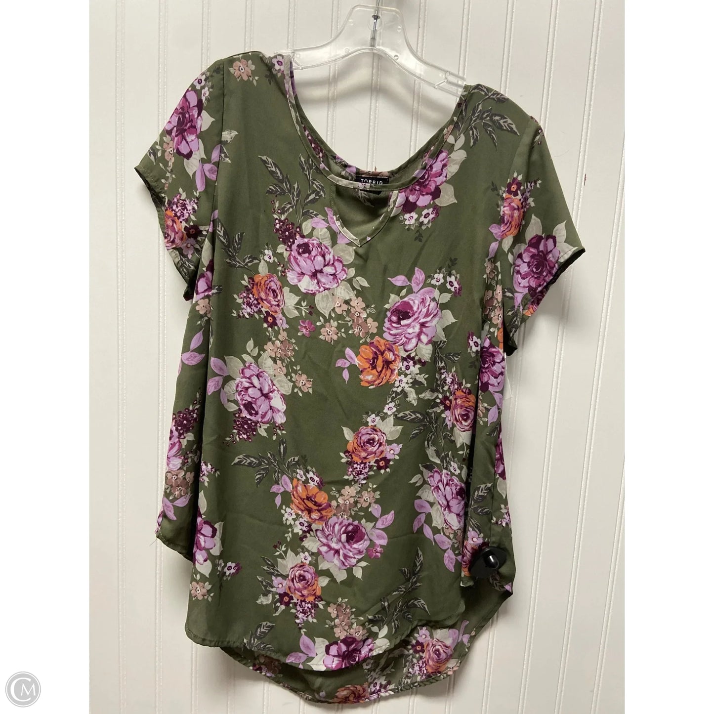 Top Sleeveless By Torrid In Green & Purple, Size: L