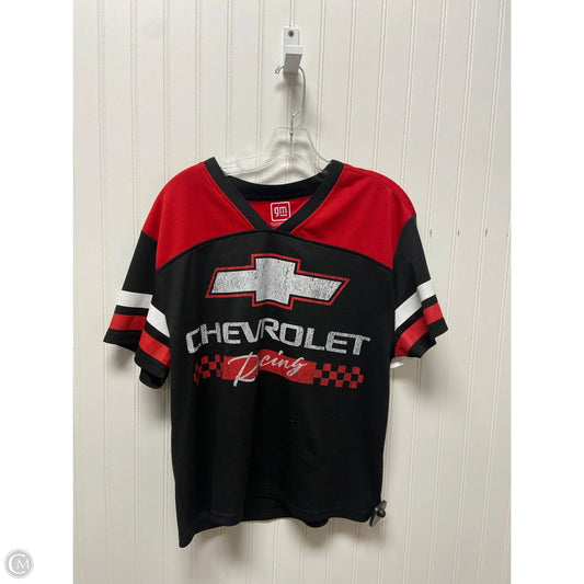 Athletic Top Short Sleeve By Clothes Mentor In Black & Red, Size: S