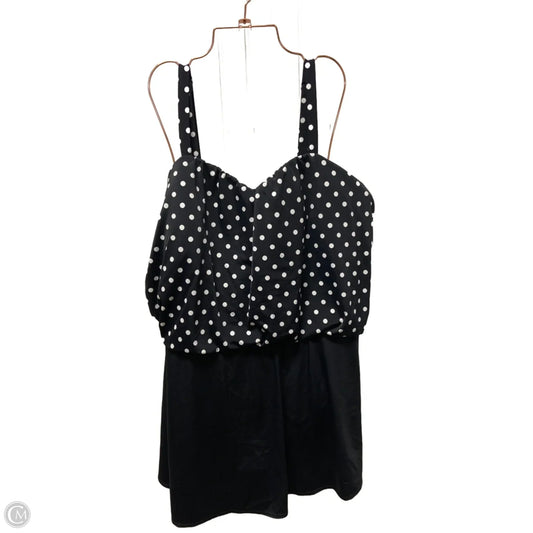 Swimsuit By Clothes Mentor In Black & White, Size: 3x
