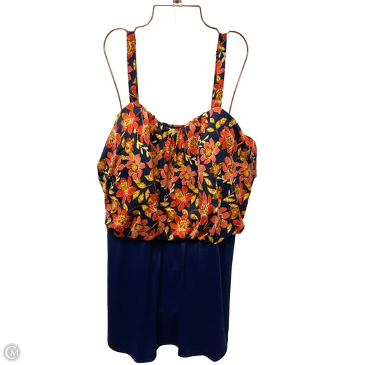 Swimsuit By Clothes Mentor In Navy, Size: 3x