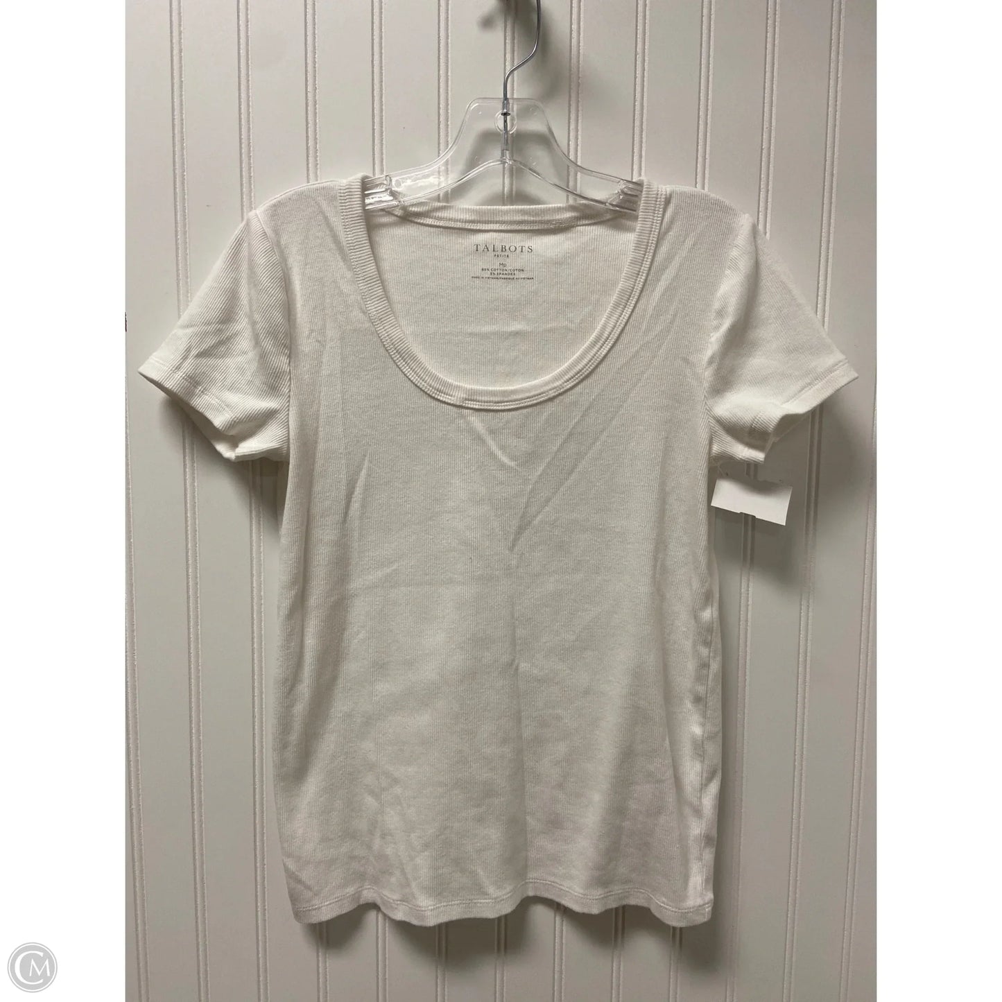 Top Short Sleeve By Talbots In White, Size: Mp