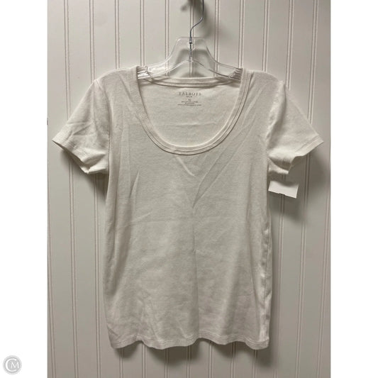Top Short Sleeve By Talbots In White, Size: Mp