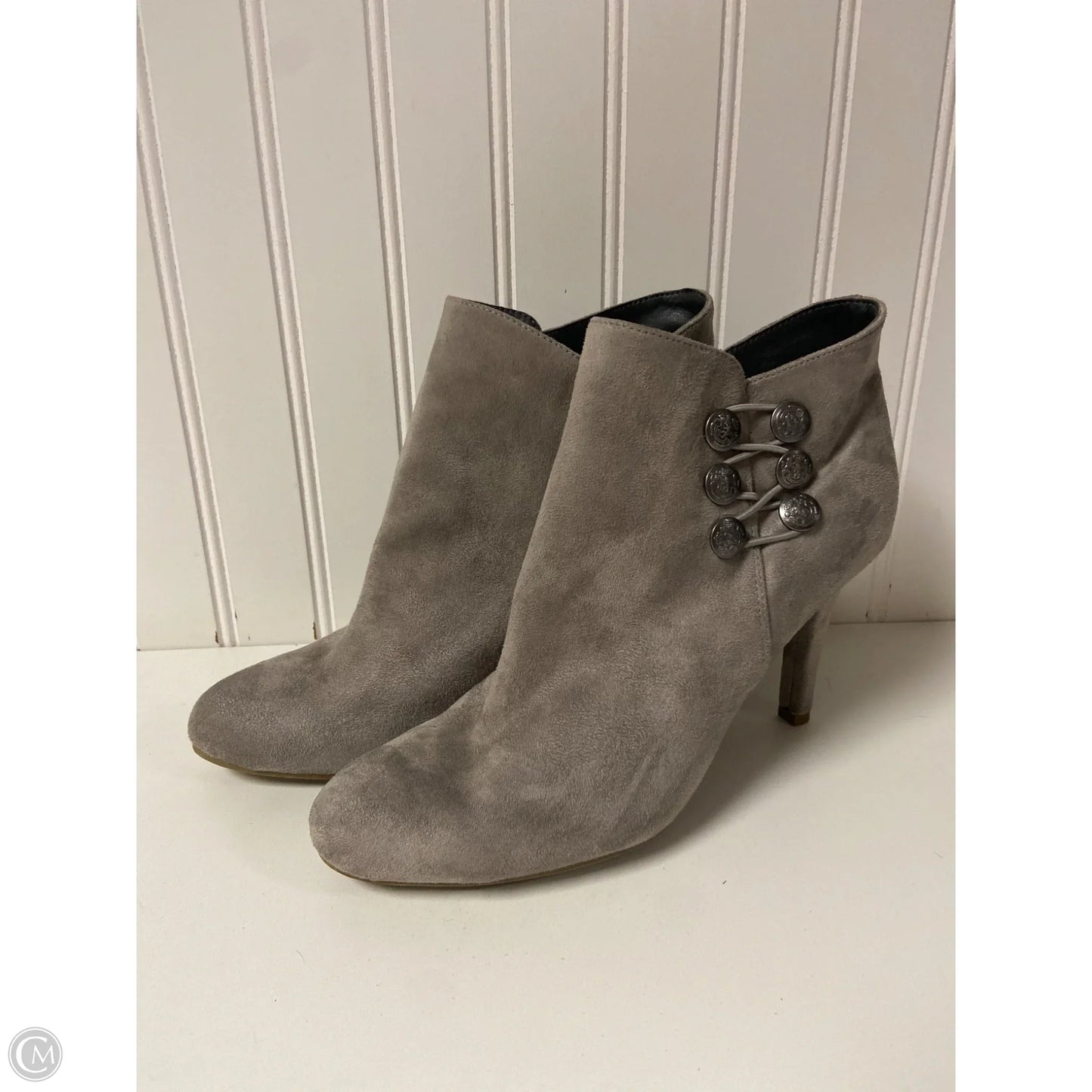 Boots Ankle Heels By Rialto In Grey, Size: 9