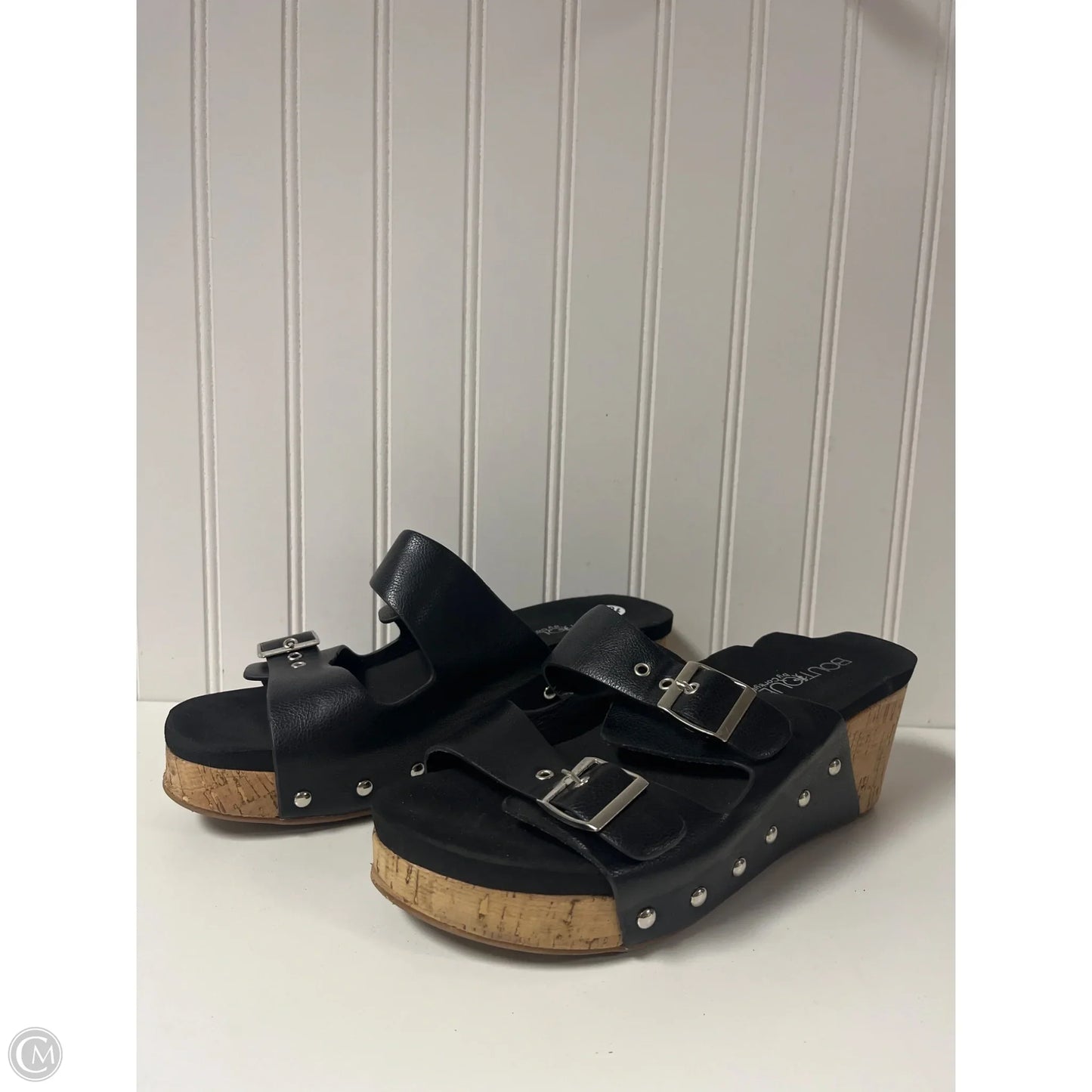 Sandals Heels Block By Corkys In Black, Size: 10