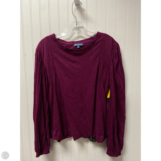 Top Long Sleeve By Democracy In Purple, Size: M