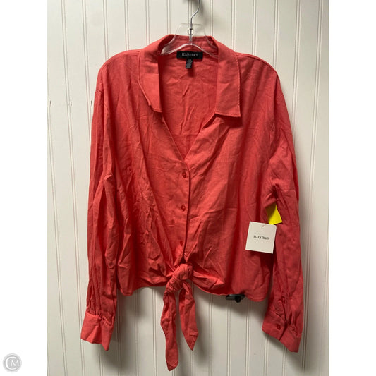 Top Long Sleeve By Ellen Tracy In Pink, Size: Xl