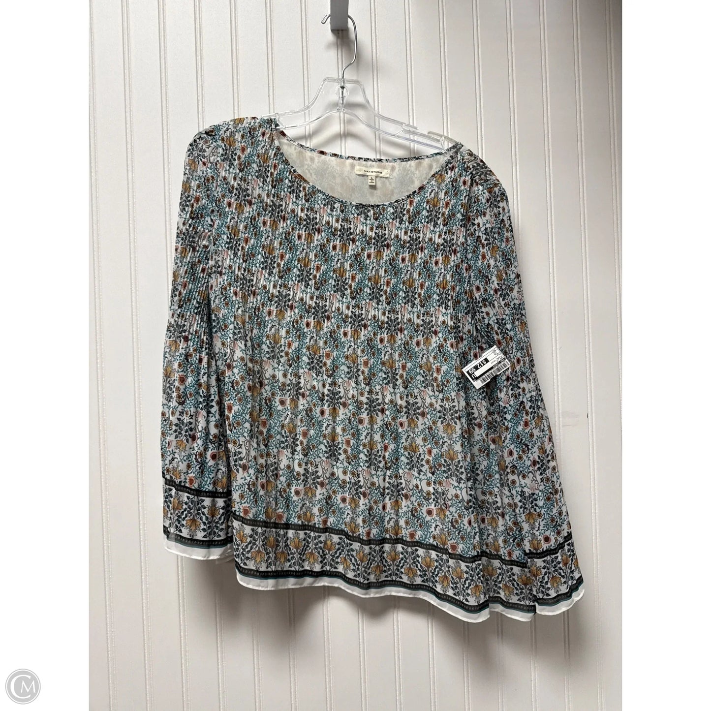 Top Long Sleeve By Max Studio In Floral Print, Size: L