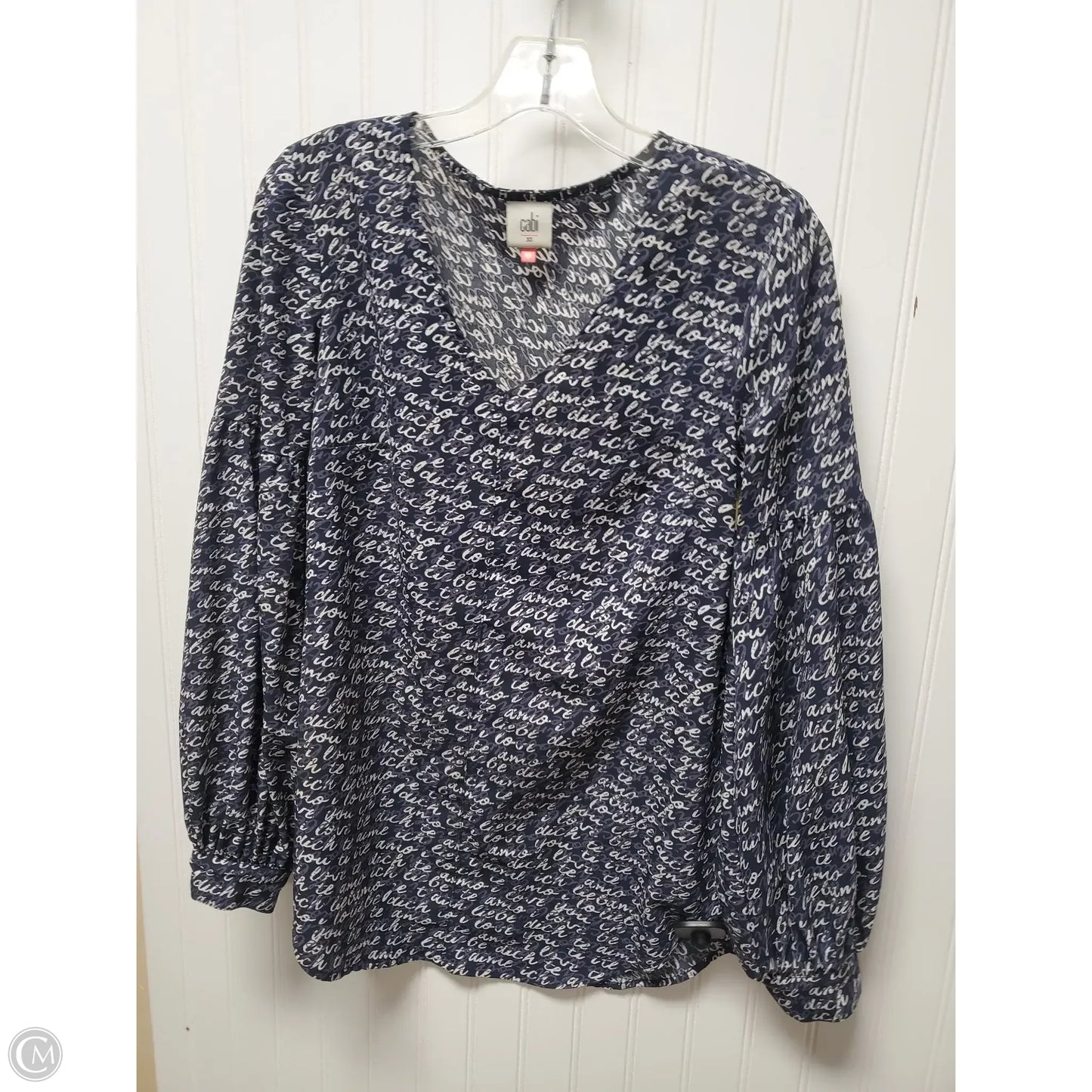 Top Long Sleeve By Cabi In Blue, Size: Xs
