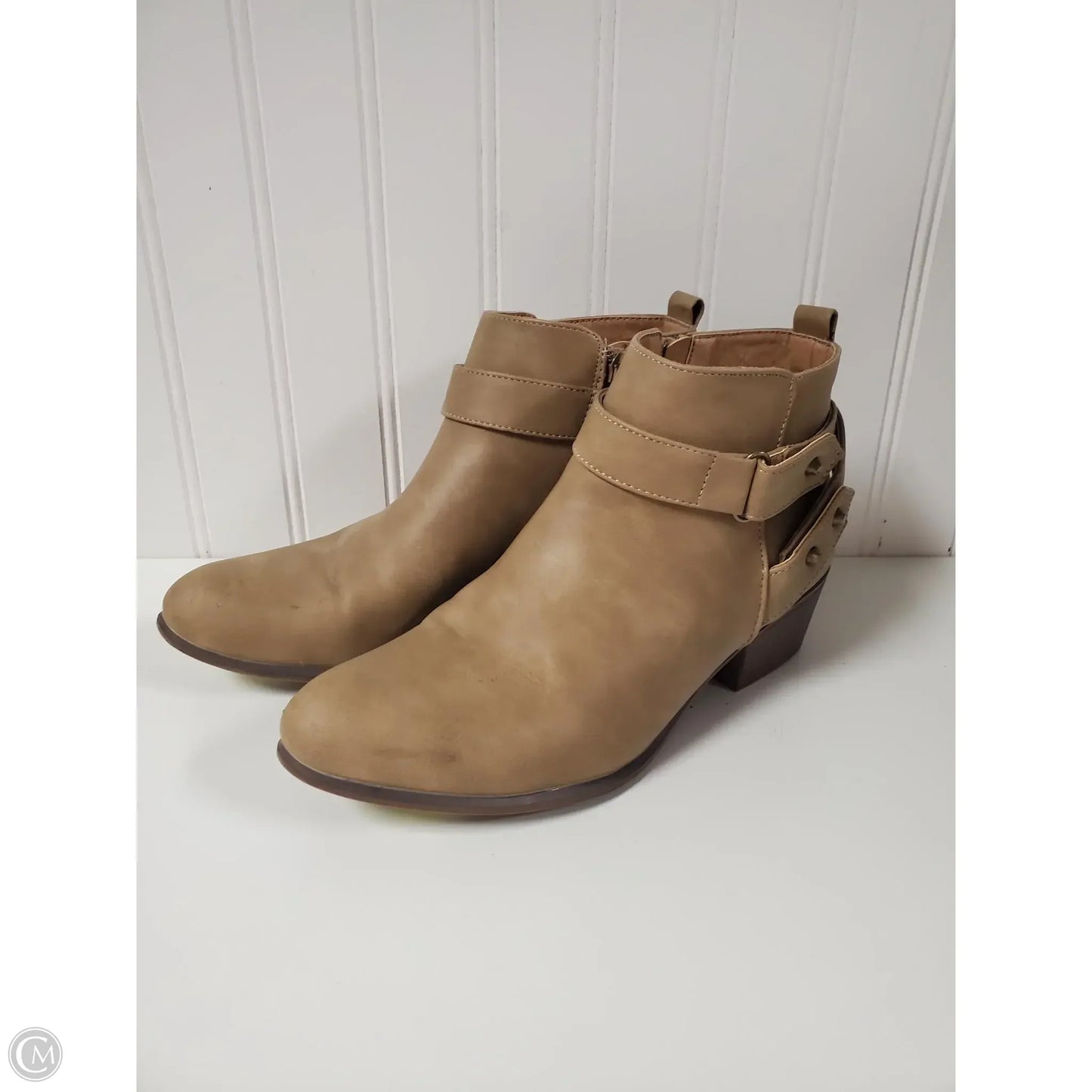 Boots Ankle Heels By Union Bay In Tan, Size: 6