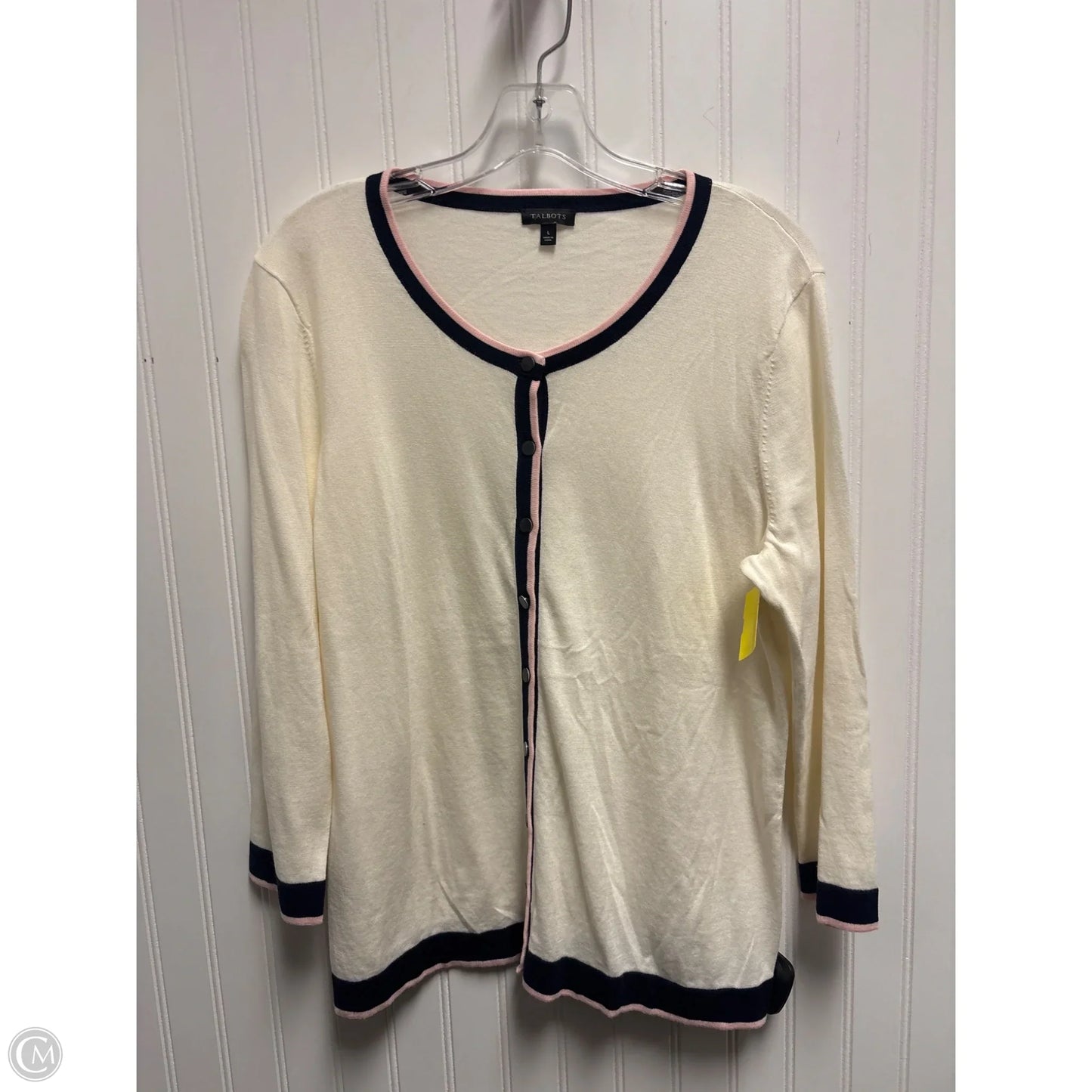 Top Long Sleeve By Talbots In Cream, Size: L