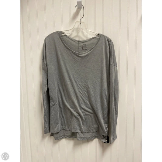Athletic Top Long Sleeve Crewneck By Nike In Grey, Size: S