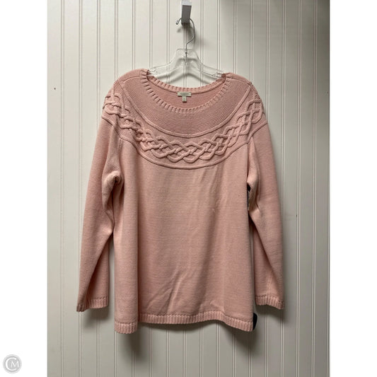 Sweater By Talbots In Pink, Size: 2x
