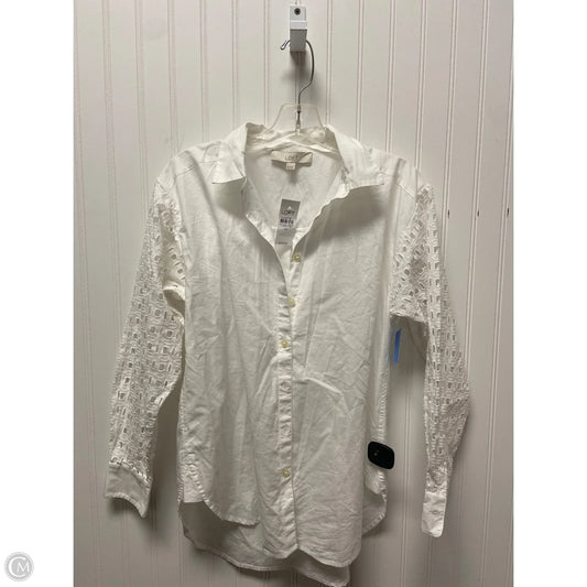 Top Long Sleeve By Loft In White, Size: Xs