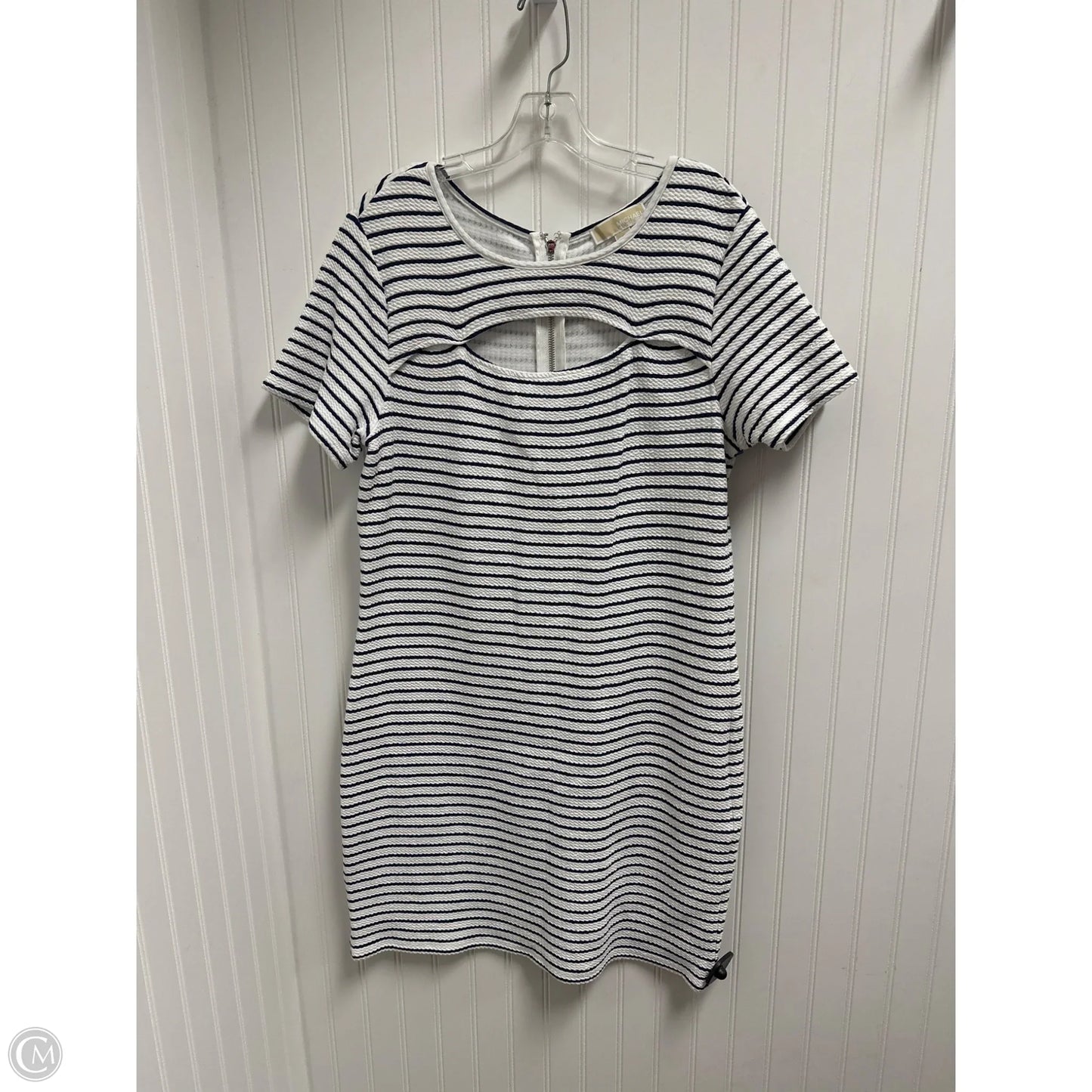 Dress Casual Midi By Michael By Michael Kors In Striped Pattern, Size: L