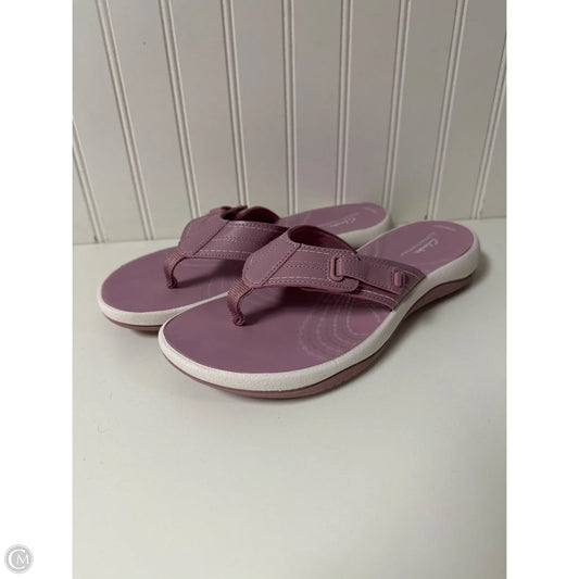 Sandals Flats By Clarks In Pink, Size: 10