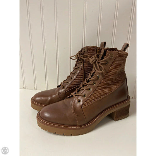 Boots Ankle Heels By Alex Marie In Brown, Size: 8.5