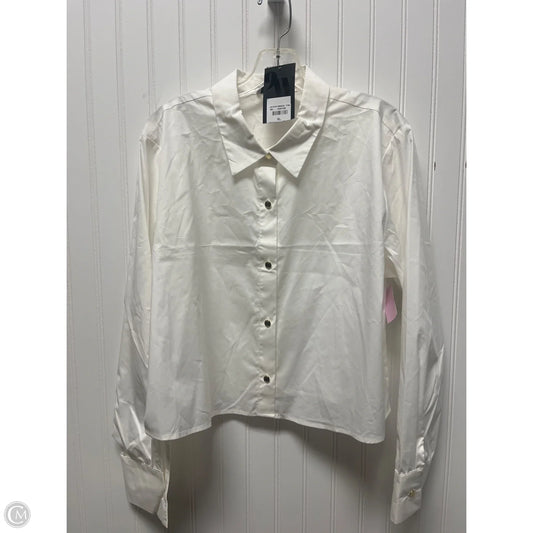 Top Long Sleeve By Nine West In White, Size: Xl