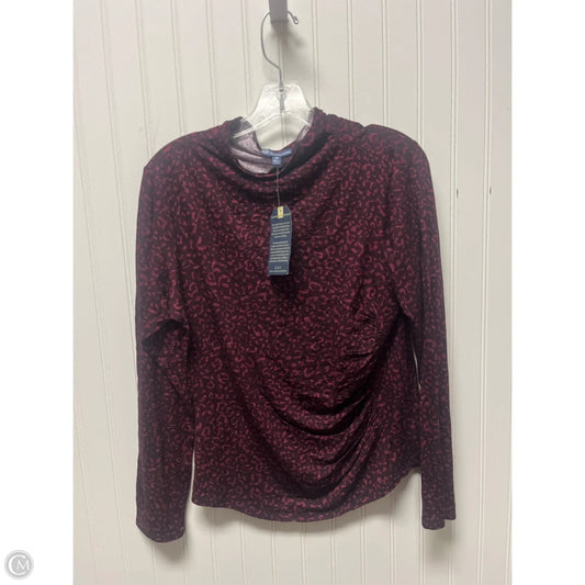 Top Long Sleeve By Democracy In Animal Print, Size: M