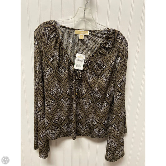 Top Long Sleeve By Michael By Michael Kors In Brown, Size: L