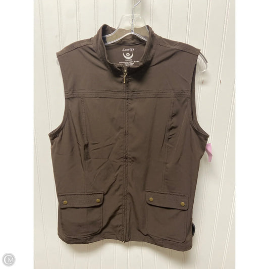 Athletic Jacket By Zenergy By Chicos In Brown, Size: L