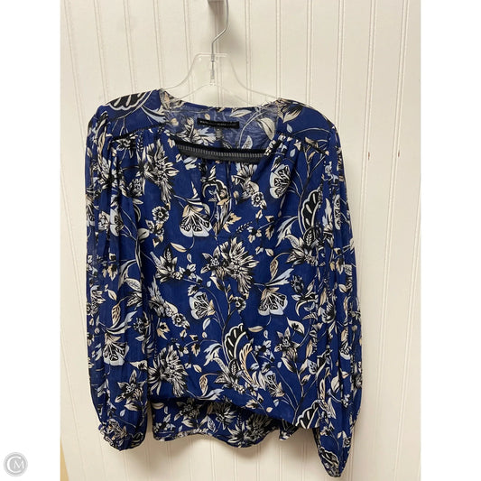 Top Long Sleeve By White House Black Market In Blue, Size: M