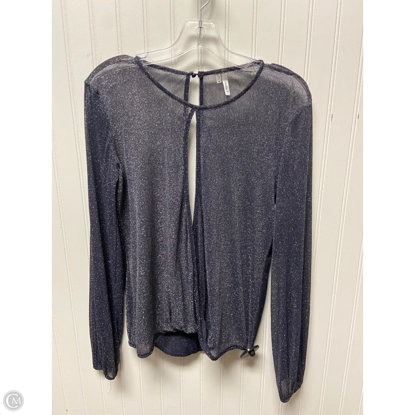 Top Long Sleeve By Studio Y In Blue, Size: M