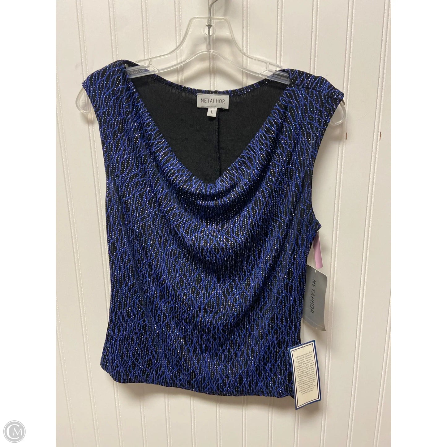 Top Sleeveless By Metaphor In Blue, Size: L