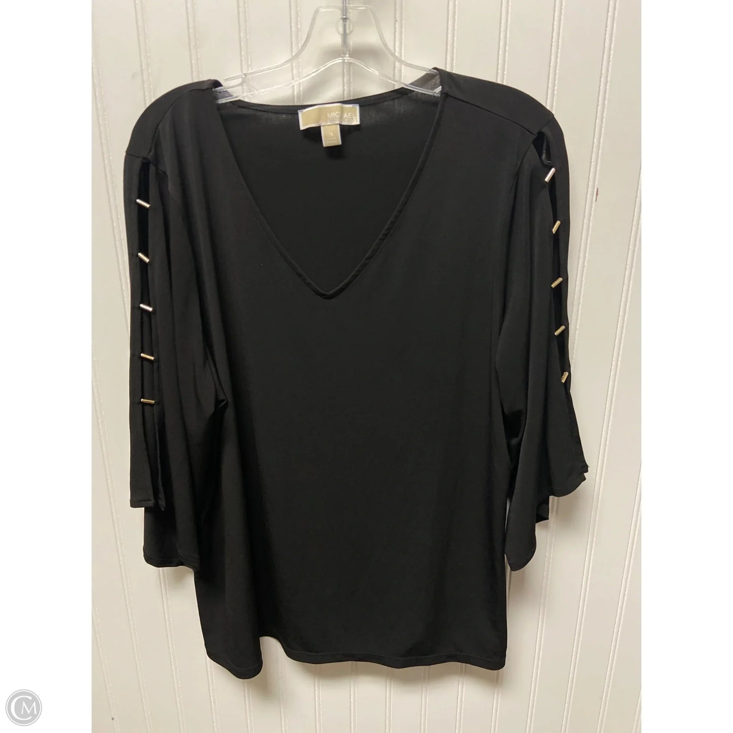 Top Long Sleeve By Michael By Michael Kors In Black, Size: 1x