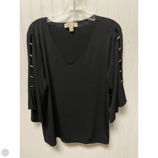 Top Long Sleeve By Michael By Michael Kors In Black, Size: 1x