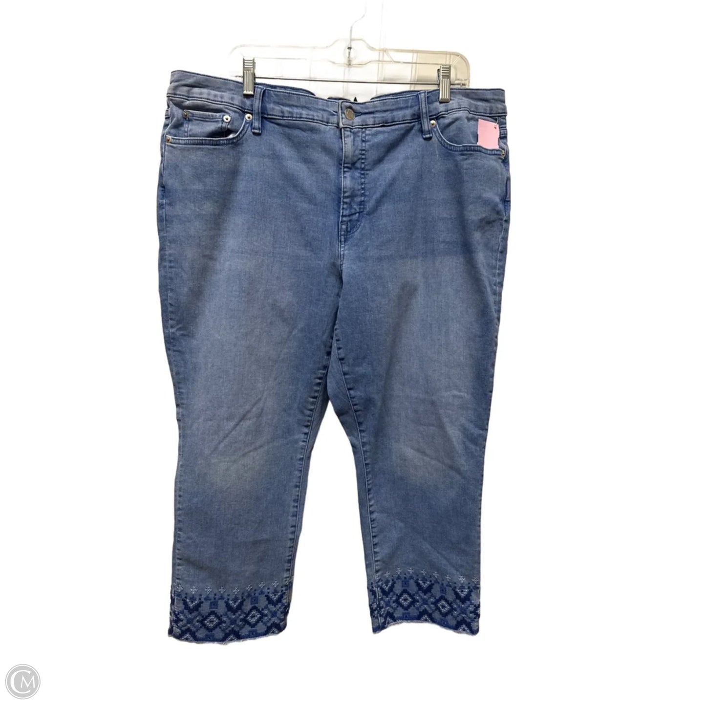 Jeans Skinny By Lauren By Ralph Lauren In Blue Denim, Size: 20