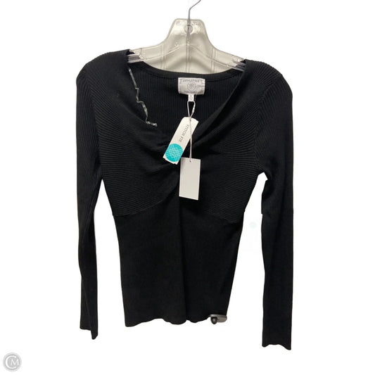 Top Long Sleeve By Absolutely In Black, Size: M
