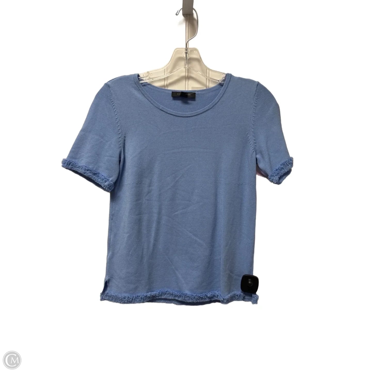Top Short Sleeve By Ann Taylor In Blue, Size: Xs
