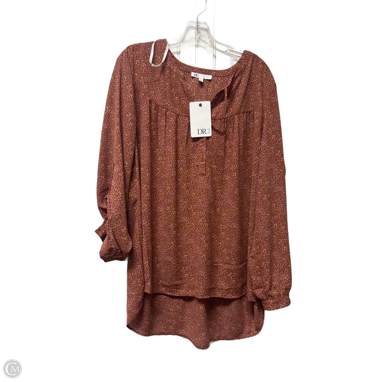 Top Long Sleeve By Dr2 In Pink, Size: Xl