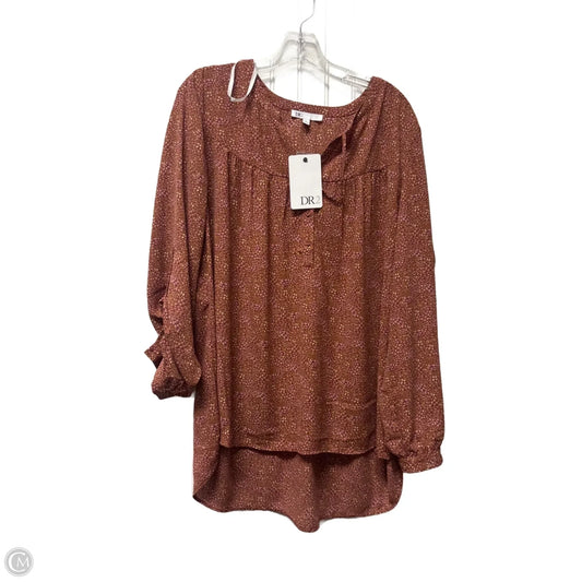 Top Long Sleeve By Dr2 In Pink, Size: Xl
