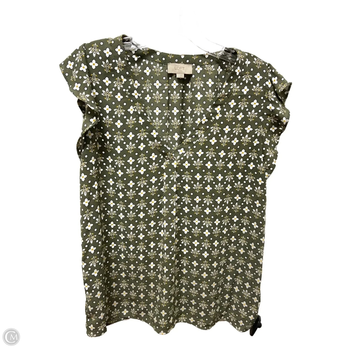 Top Sleeveless By Loft In Green, Size: S