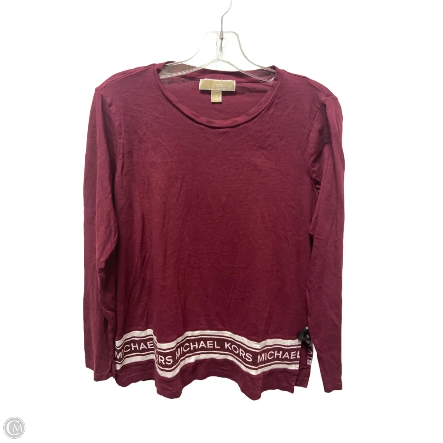 Top Long Sleeve By Michael By Michael Kors In Red, Size: S