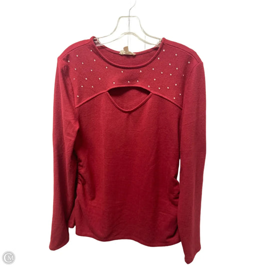 Sweater By Como Blu In Red, Size: Xl