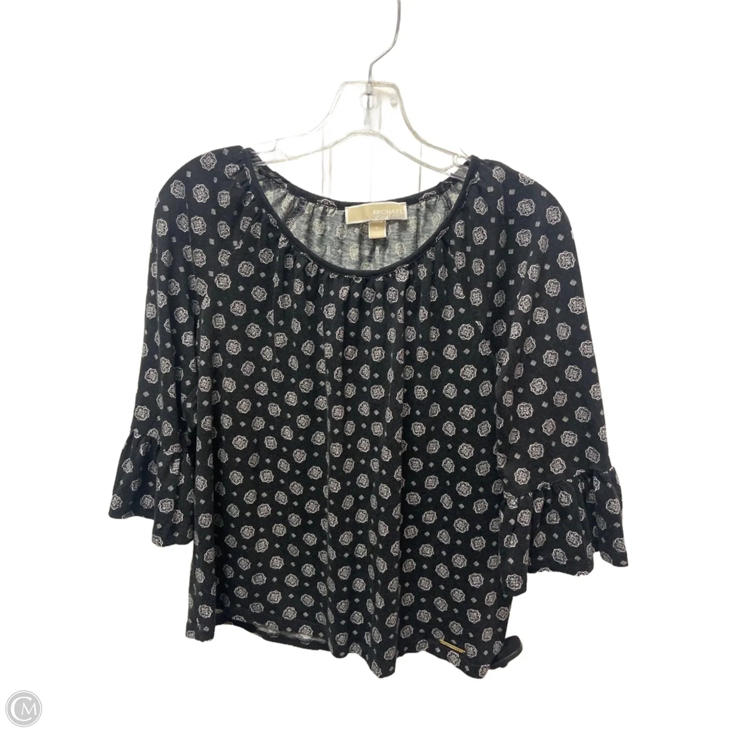 Top 3/4 Sleeve By Michael By Michael Kors In Black, Size: S