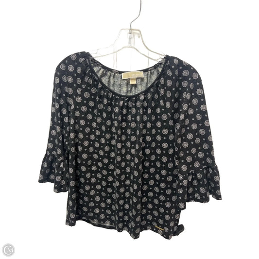 Top 3/4 Sleeve By Michael By Michael Kors In Black, Size: S