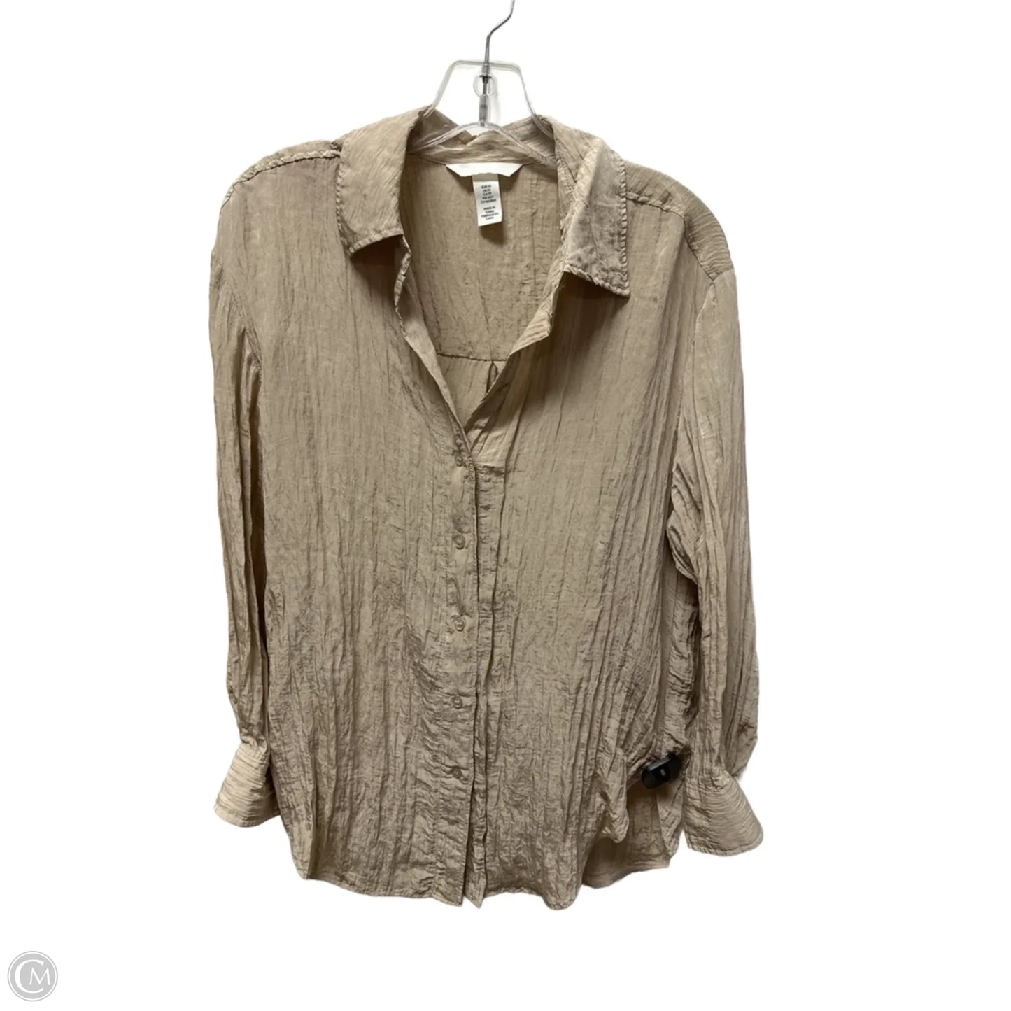Top Long Sleeve By H&m In Beige, Size: Xs