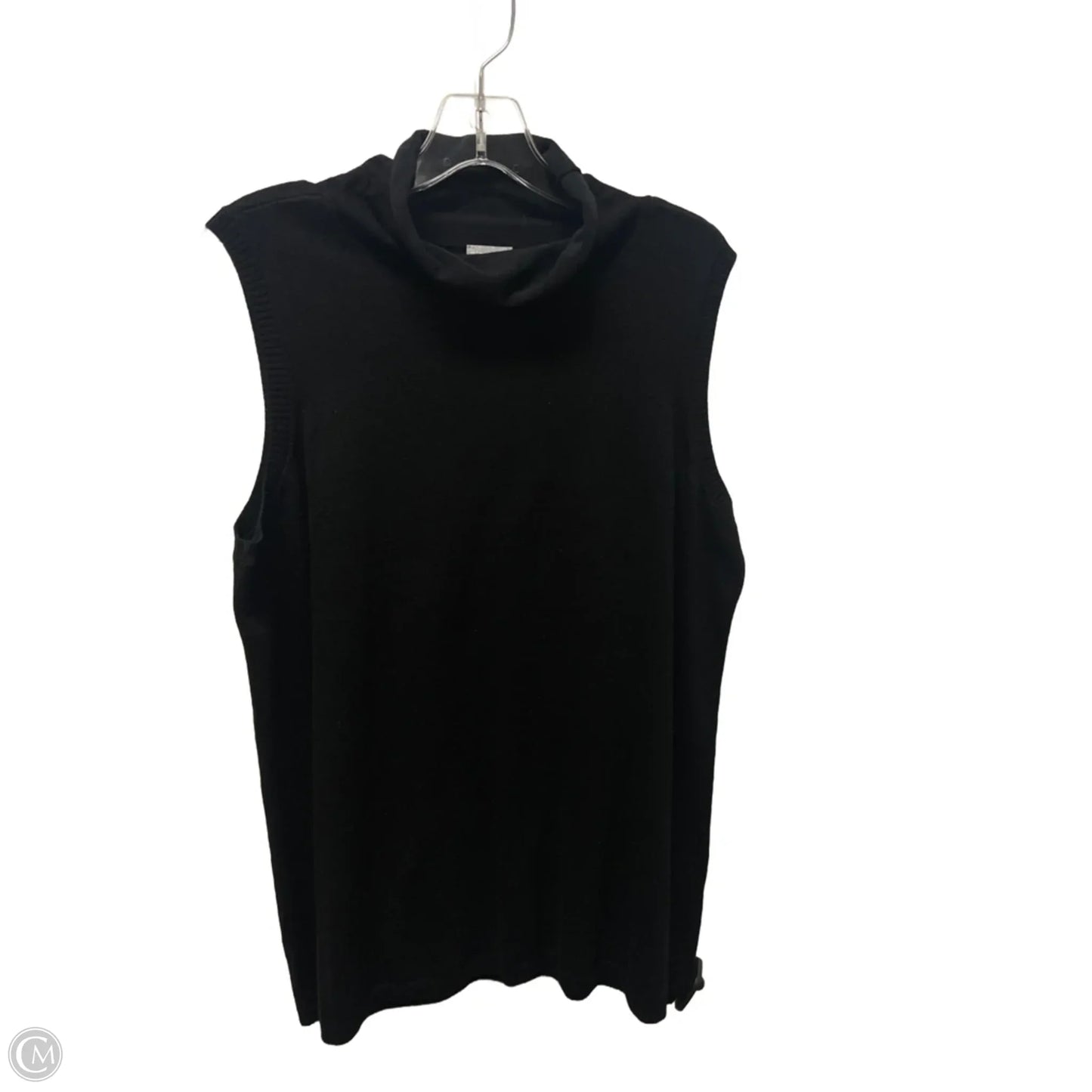 Top Sleeveless By Chicos In Black, Size: L